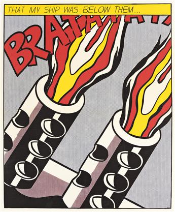 ROY LICHTENSTEIN As I Opened Fire Poster, Triptych.